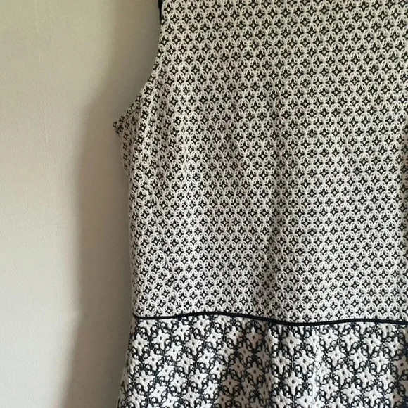 Ann Taylor LOFT Black and White Fit and Flare Dress - Picture 4 of 15